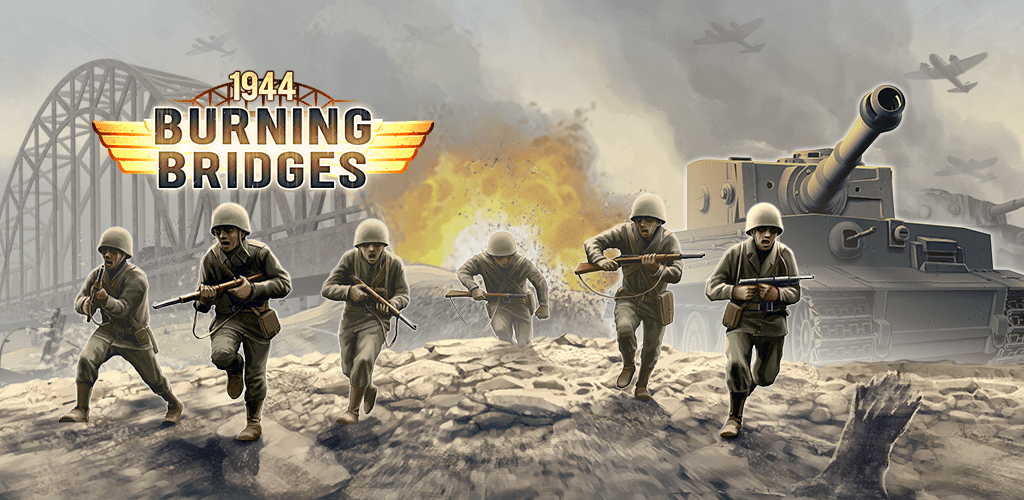 Download 1944 Burning Bridges - strategy game "Tank Battle in World War II" Android + Mod