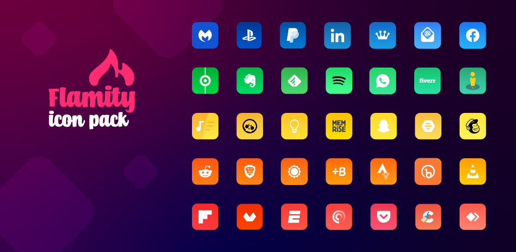 Flamity - Square Gradient Icon Pack