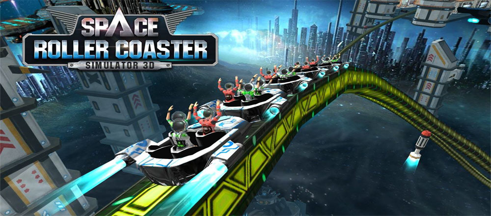 Download Roller Coaster Simulator Space - Android air train simulator game + mod
