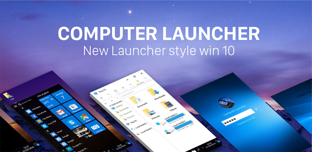 Computer launcher PRO 2019 for Win 10 themes 