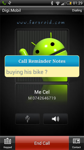 Download Call Reminder Notes Android Application - NEW