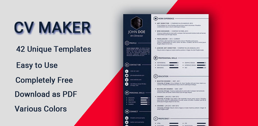 Curriculum vitae App CV Builder Free Resume Maker