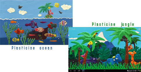 Download two new wallpapers Plasticine ocean 1.0.21 and Plasticine jungle 1.0.21 Android