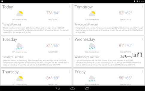 Download atmosHere Weathera - excellent weather app for Android