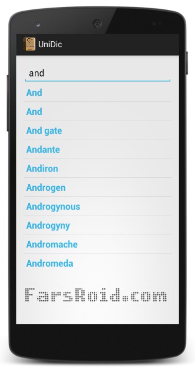  English to Persian Dictionary UniDic for Android 