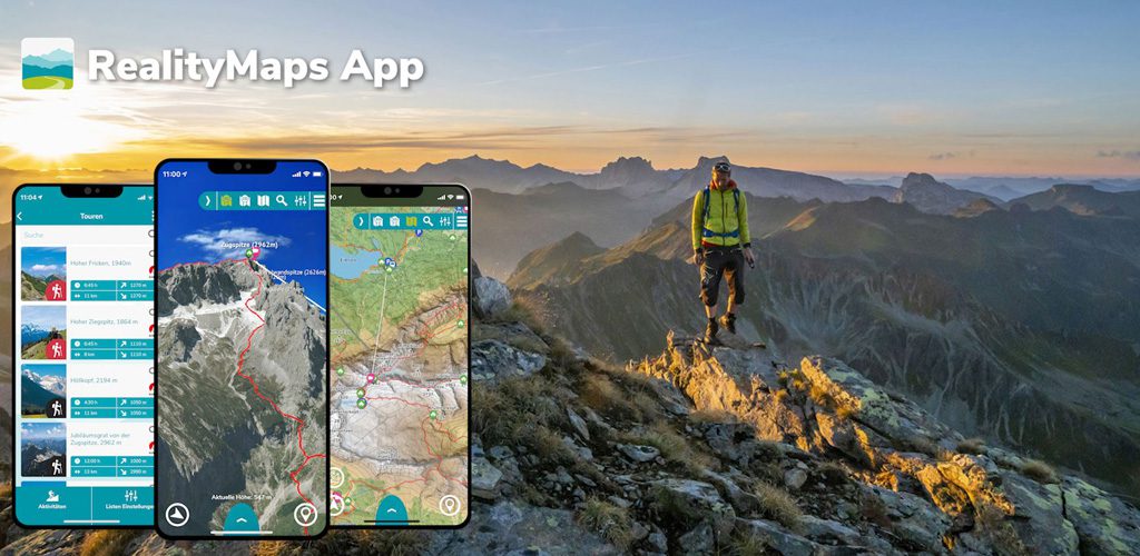 3D map with ski, hike and bike tours - GPS Navi