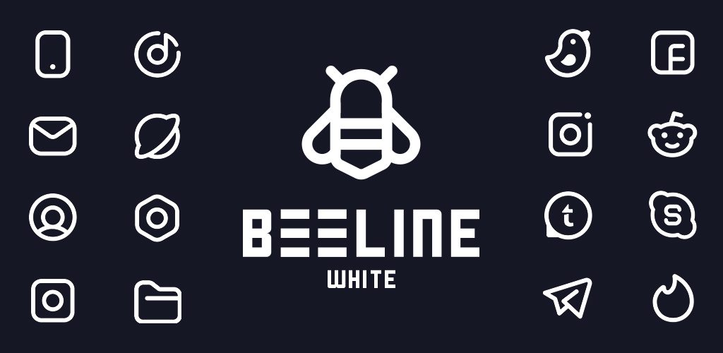 BeeLine White Iconpack