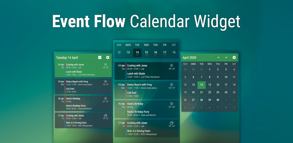 Event Flow Calendar Widget Pro