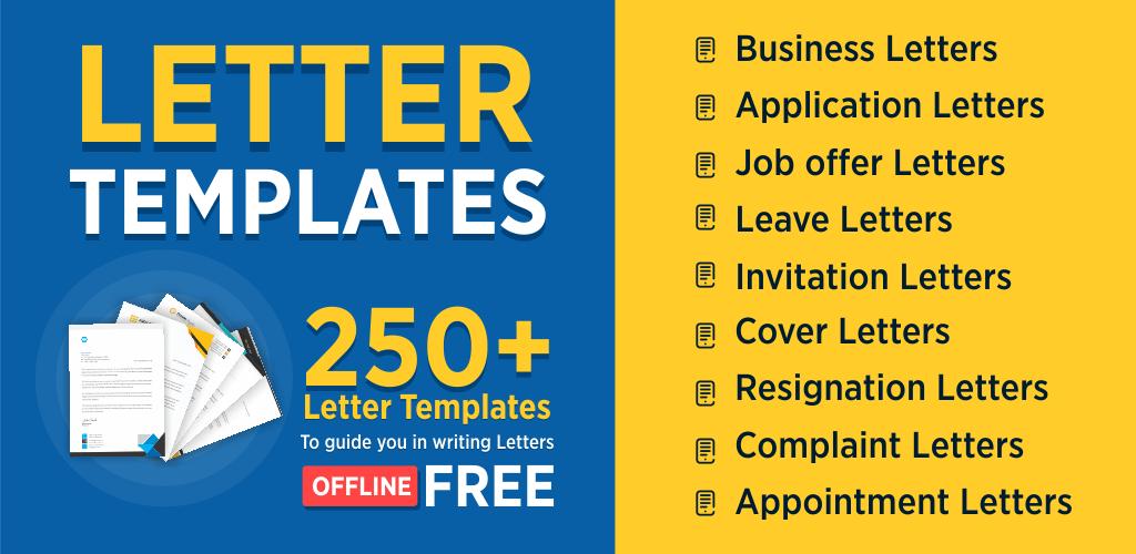 Letter Templates Offline - Letter Writing App Fre