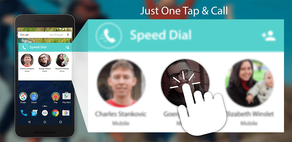 Speed Dial Widget - Quick and easy to call